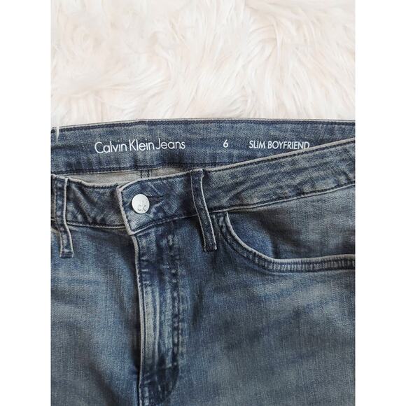 CALVIN KLEIN SLIM BOYFRIEND CUFFED WOMEN'S JEANS - SIZE 6 - Picture 9 of 11